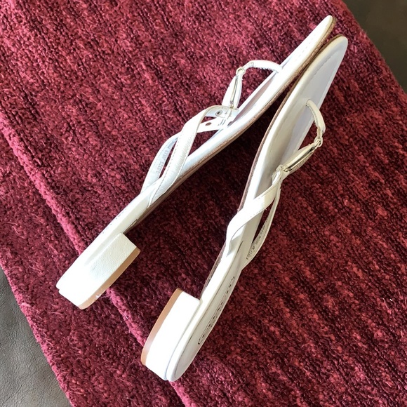 Coach Jules Made in Italy White Sandals Size 8 B - Picture 9 of 15